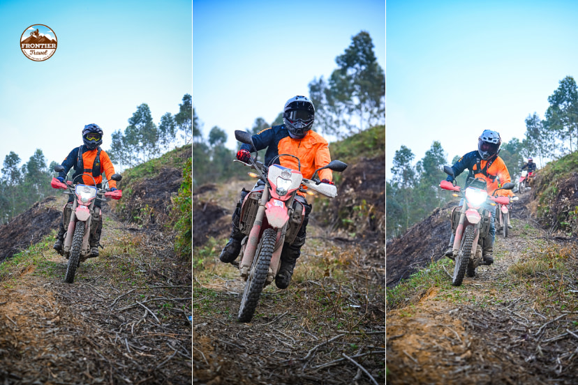 With the guidance of a tour guide, the rider handled the mountain pass roads well.